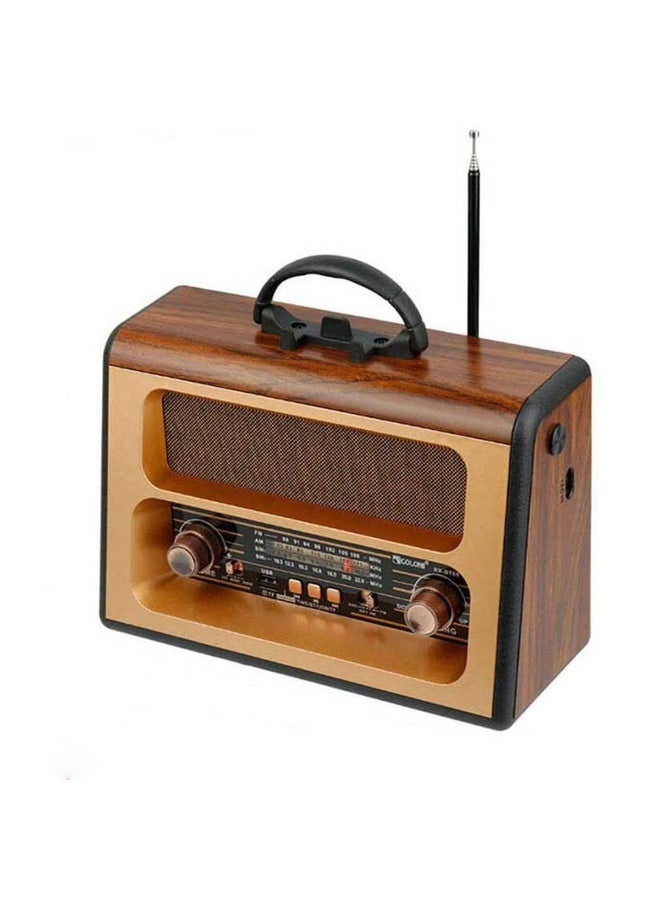 جولون راديو خشبي عتيق وريترو RX-BT89 – راديو لاسلكي 3 نطاقات AM/FM/SW مع مشغل موسيقى USB/TF وتقنية البلوتوث والبطارية القابلة للشحن - Image 2