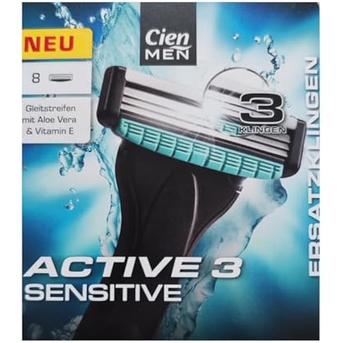 Cien MEN Active 3 Sensitive Replacement Blades - Image 1