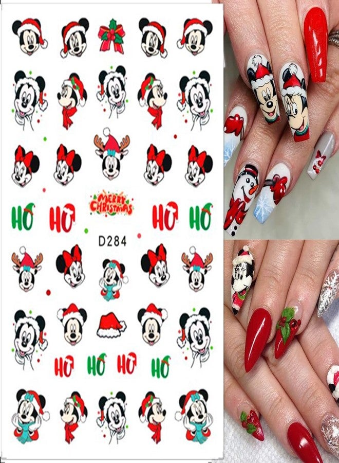 YKLWNN Christmas Nail Art Stickers 6 Sheets Christmas Cartoon Nail Stickers 3D Self Adhesive Kawaii Nail Art Design Acrylic Charms Cute Nail Decals for Women Girls Party Manicure Decoration - Image 4