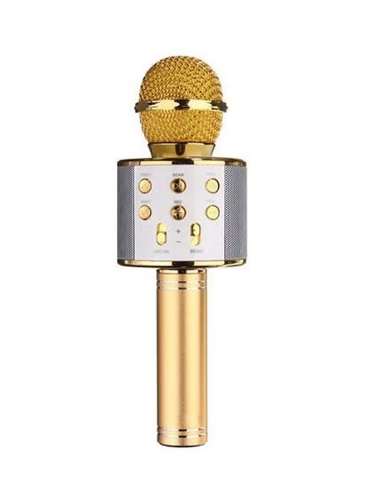 ميكروفون كاريوكي بلوتوث MIC-WS-858 ذهبي