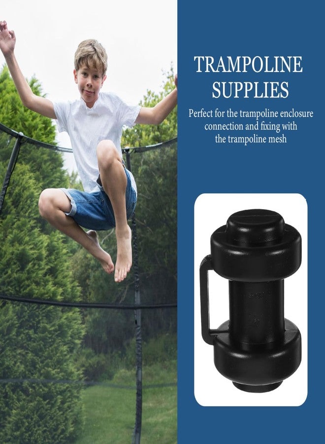 Baluue 6pcs Trampoline Protective Cap, Black Plastic End Caps for Kids Trampoline Pole Cover Durable Bounce Safety Replacement - Image 4