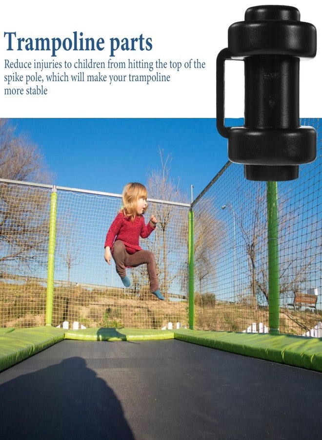 Baluue 6pcs Trampoline Protective Cap, Black Plastic End Caps for Kids Trampoline Pole Cover Durable Bounce Safety Replacement - Image 3
