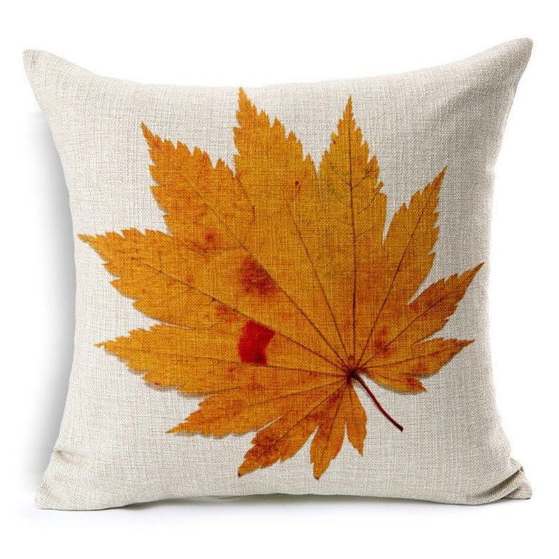 All Smiles Fall Throw Pillow Covers 26x26 Set of 4 Outdoor Maple Leaves Decorative Orange Thanksgiving Autumn Kitchen Home Decor Cushion Covers for Porch Couch Outside Harvest Decorations - Image 3