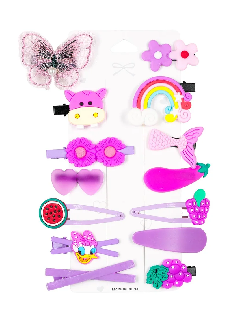 بيبي كلو Girls Multicolor Hair Clips 15 Pack