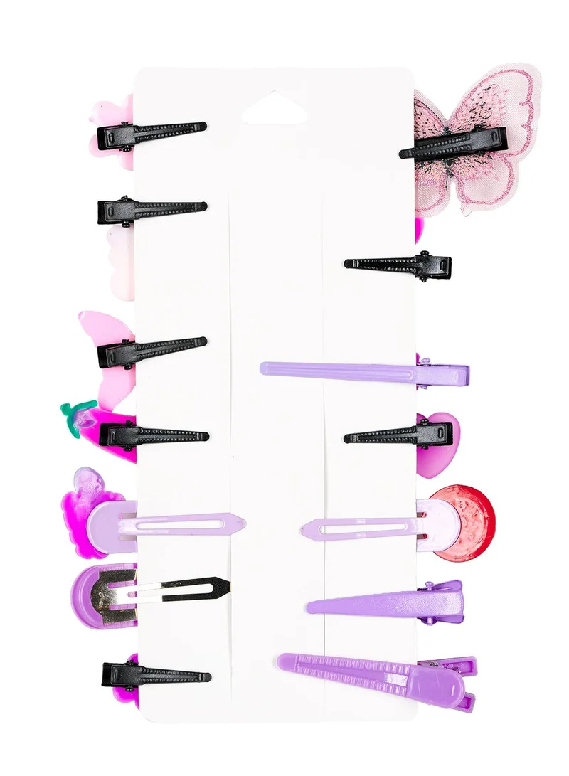 بيبي كلو Girls Multicolor Hair Clips 15 Pack