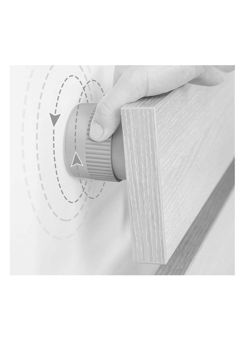 SYOSI Headboard Stoppers for Adjustable Bed Headboard Stabilizer Stoppers Bed Wall, Adjustable Threaded Bed Frame Anti-Shake Tool for Bed, Easy Install (Wood Color, 6X6X5.5CM, 2Pcs) - Image 3