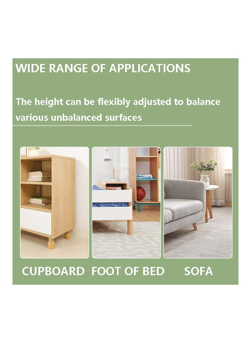 SYOSI Headboard Stoppers for Adjustable Bed Headboard Stabilizer Stoppers Bed Wall, Adjustable Threaded Bed Frame Anti-Shake Tool for Bed, Easy Install (Wood Color, 6X6X5.5CM, 2Pcs) - Image 2