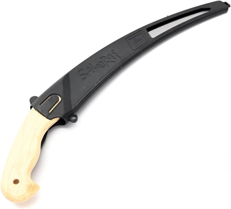 14'' Samurai Saw with Wood Handle - Curved Pruning Saw with 0.9mm Steel Blade, Sharp Teeth, Sheath, and Ergonomical Handle - Hand Saw for Tree Cutting, Trimming Branches, and Gardening - Image 3