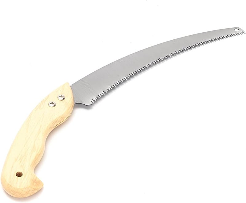 14'' Samurai Saw with Wood Handle - Curved Pruning Saw with 0.9mm Steel Blade, Sharp Teeth, Sheath, and Ergonomical Handle - Hand Saw for Tree Cutting, Trimming Branches, and Gardening - Image 5