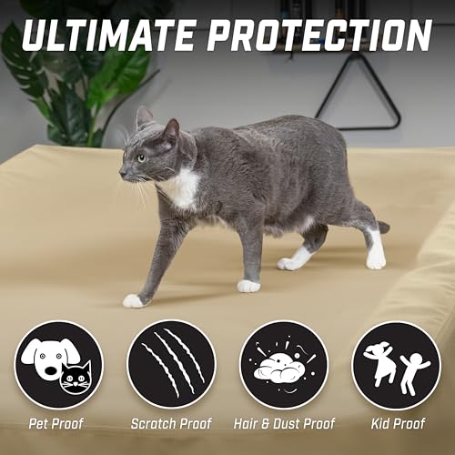 GoSports 8 ft Premium Leatherette Pool Table Cover - Waterproof & Tearproof - Heavy Duty Indoor & Outdoor Billiard Table Cover - Image 4