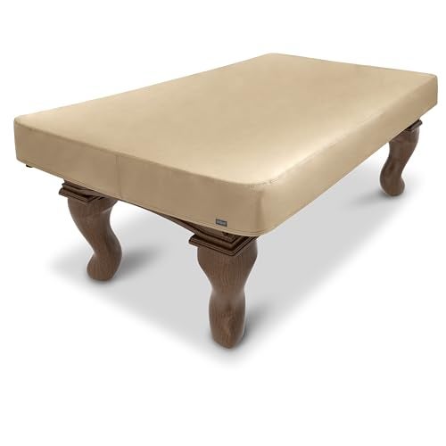 GoSports 8 ft Premium Leatherette Pool Table Cover - Waterproof & Tearproof - Heavy Duty Indoor & Outdoor Billiard Table Cover - Image 1