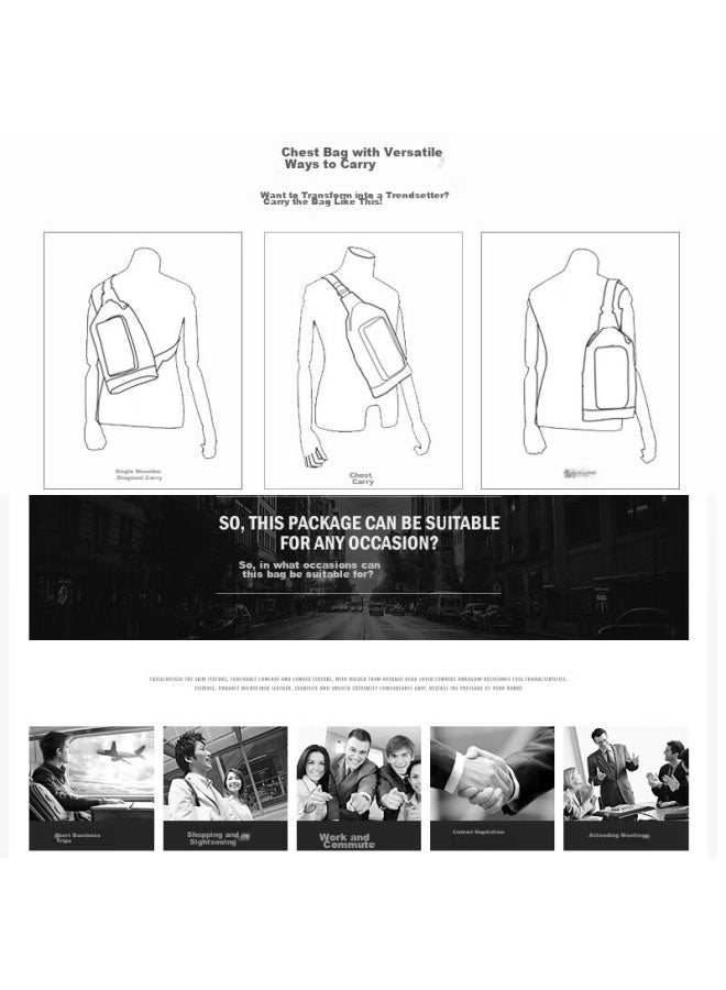 American Bison Meizhouyeniou Men's Backpack, Single Shoulder Bag, Top-layer Cowhide Crossbody Bag, 3d Logo Chest Pack, Men's Bag, Birthday Gift For Boyfriend - Image 5