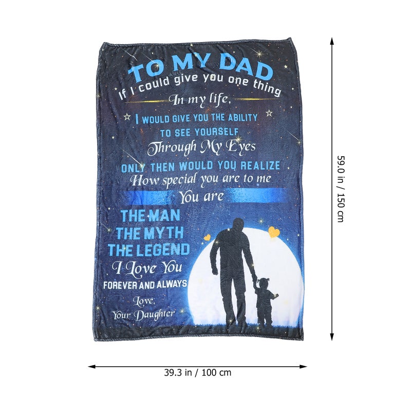 2pcs Throw Blanket Double Sides Flannel Foldable Bedding Blanket Fathers Day - Image 3