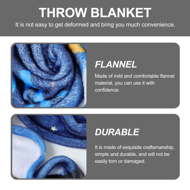 2pcs Throw Blanket Double Sides Flannel Foldable Bedding Blanket Fathers Day - Image 5