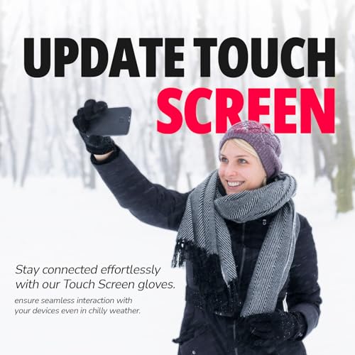 LERWAY Winter Warm Gloves, Thermal Black Warm Gloves for Men Women Waterproof Touchscreen Non-Slip for Driving, Cycling(S). - Image 5