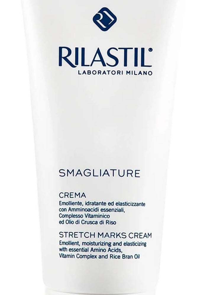 Rilastil Stretch Marks Cream - 200 ml Emollient and Moisturizing Body Cream - Image 1