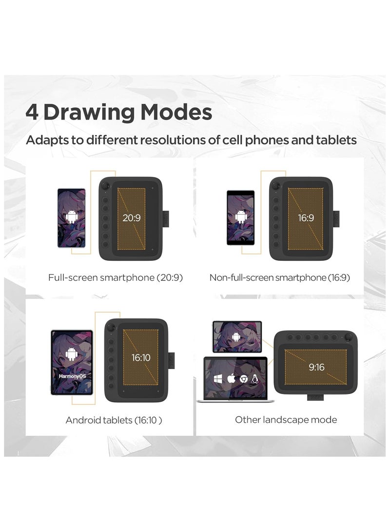 Ugee Q6 6.5x4 Inch Drawing Tablet – 6 Hot Keys, Adjustable Drawing Mode  - Image 3