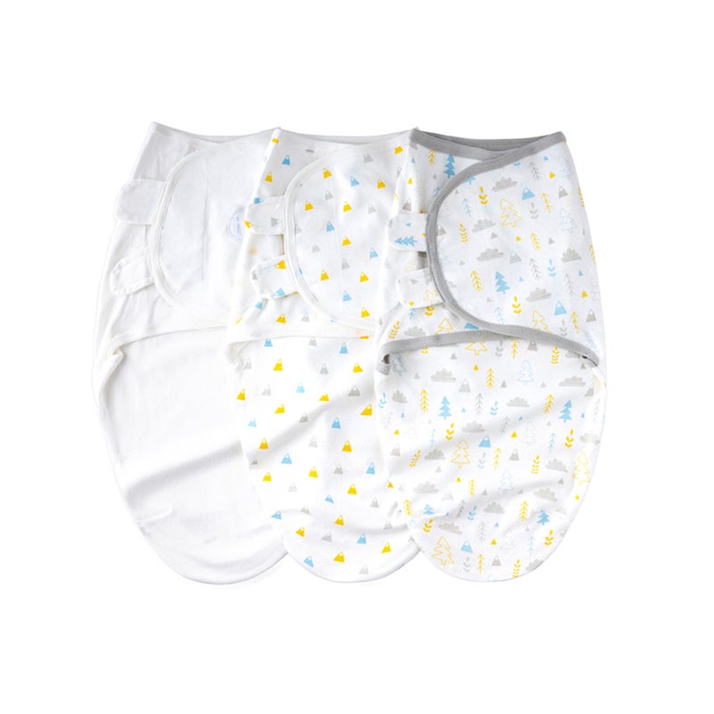 Baby Swaddle Blanket: Forest Pattern Premium Cotton - 3-Step Quick Wrap Imitation Mummy’s Hold Design for Newborn Babies & Expecting Moms - Image 1