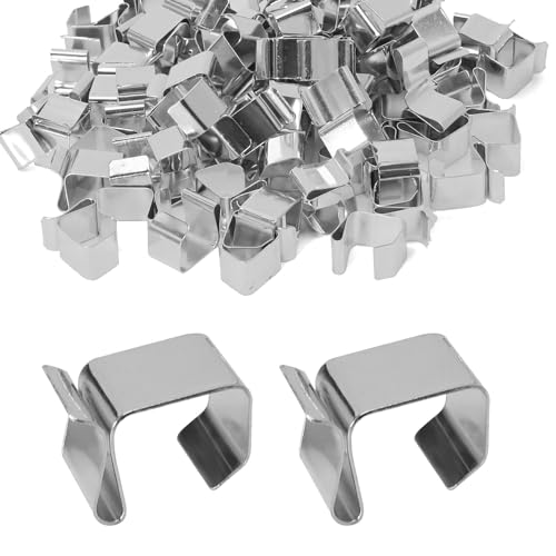 EATAKWARD 100 PCS Hooks 08 Inch Outdoor String Lights Clips Gutter H06 Galvanized Holiday Lighter Roof Hooks Weatherproof Cable Hanger Hooks for Light Kitchen Bathroom Garden - Image 1