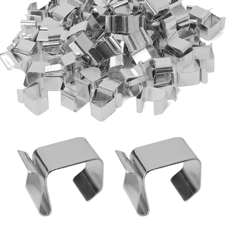 EATAKWARD 100 PCS Hooks 08 Inch Outdoor String Lights Clips Gutter H06 Galvanized Holiday Lighter Roof Hooks Weatherproof Cable Hanger Hooks for Light Kitchen Bathroom Garden - Image 2