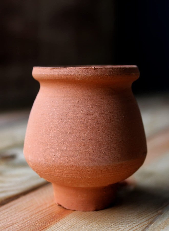 CRAFTLIPI أواني تقديم برياني يدوية الصنع من الطين التقليدي من كرافتليبي، أواني تقديم شخصية للفنادق والمطاعم، أواني هانهي هاندي للزبادي واللاسي والأطباق، مجموعة من 12 قطعة - Image 3