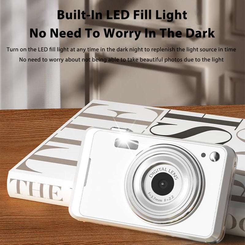64MP Digital Camera 16X Zoom 4K Video Vlog Cameras with 2.88" Screen for Teen Adults Beginners White - Image 4