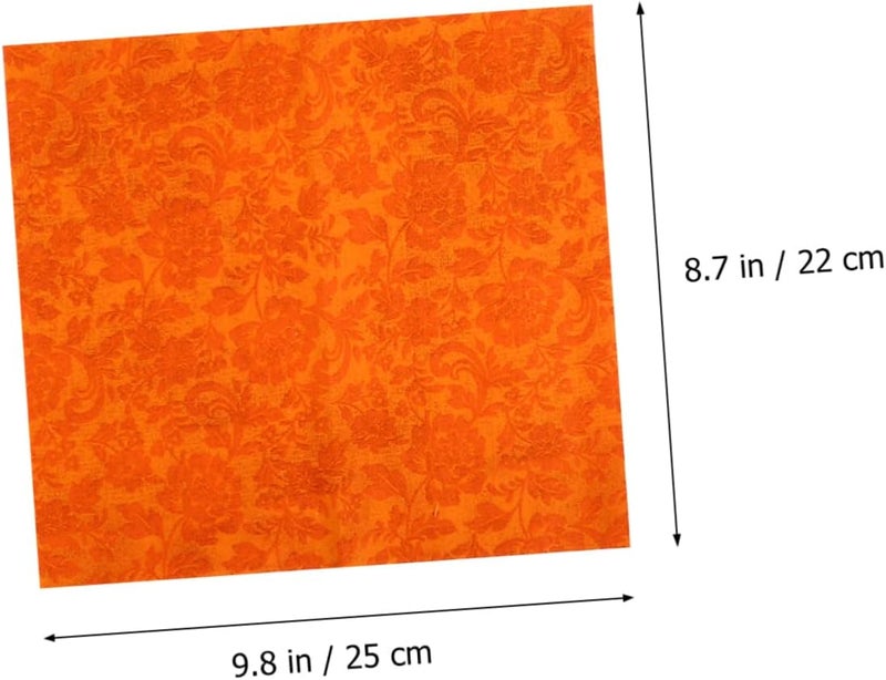 مجموعة قطع قماش اللحاف DIY من DOITOOL 10 قطع 22x25 سم رقع قماش قطنية صفراء للحرف اليدوية - Image 4