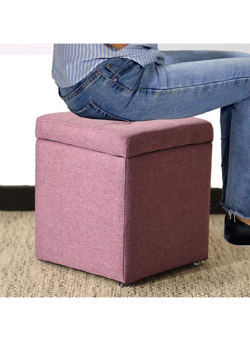 LINGWEI Ottoman Storage Box Change Shoe Stool Coffee Table for Home Living Room Bedroom Box Bench Chair - Image 3