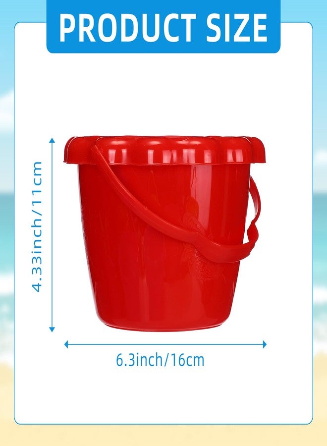 Threan 30 Pcs 6.3" 1.5l Sand Buckets Bulk for Kids Plastic Small Beach Bucket with Handles Pails Beach Toys for Sand Molds Summer Candy and Play Pool Gift Party - Image 2