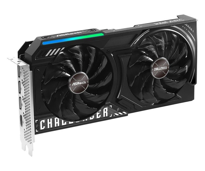 ASRock Intel Arc B570 Challenger 10GB OC GDDR6 Graphics Card, 2600 MHz GPU, 19 Gbps Memory, Dual Fan, Metal Backplate, HDMI 2.1a, DisplayPort 2.1, 0dB Cooling - Image 4