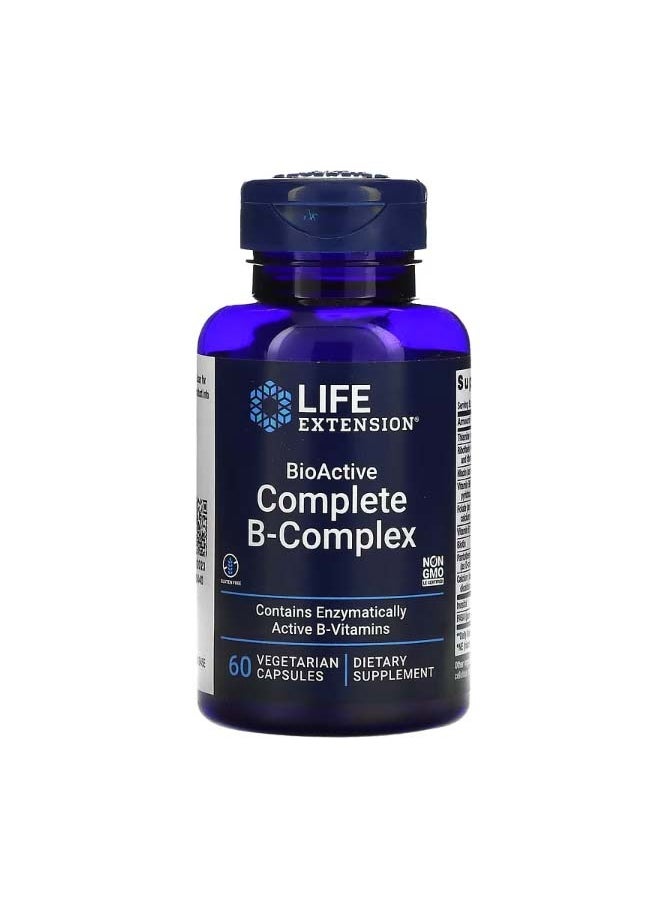 Life Extension BioActive Complete B Complex 60 Vegetarian Capsules  - Image 1