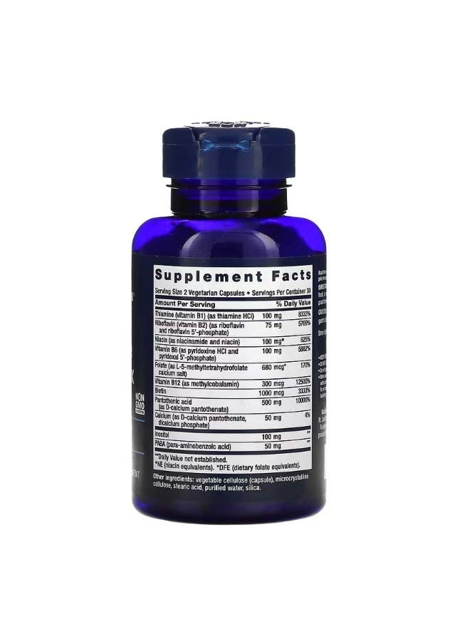 Life Extension BioActive Complete B Complex 60 Vegetarian Capsules  - Image 2