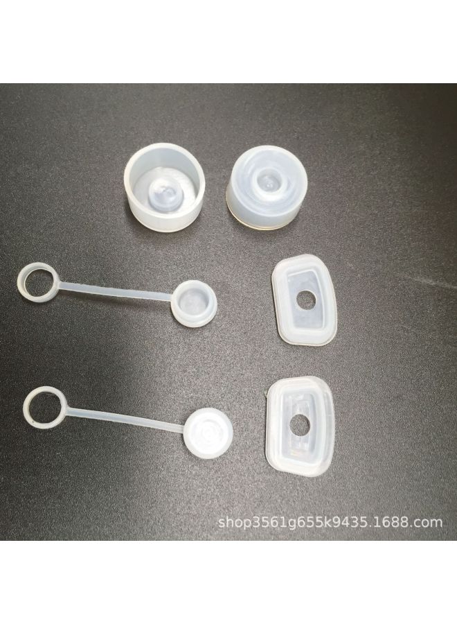 New Stanley Cup Lid Straw Cap Stanley Cup Silicone Leak-proof Plug Leak-proof Accompanying Cup Silicone Spill-proof Plug-Color:Transparent-Specifications:3-piece Set  - Image 1