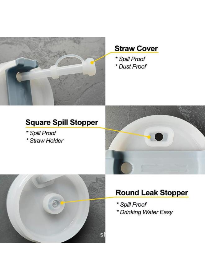 New Stanley Cup Lid Straw Cap Stanley Cup Silicone Leak-proof Plug Leak-proof Accompanying Cup Silicone Spill-proof Plug-Color:Transparent-Specifications:3-piece Set  - Image 5