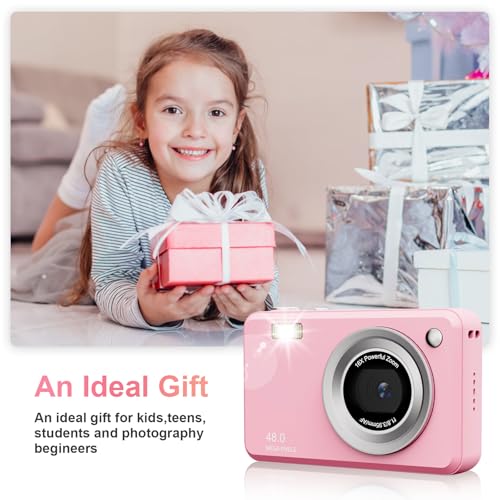 Nvgfelis Digital Camera with 32GB Card48MP Compact Portable Small Point Shoot CameraFHD 1080P Point and Shoot Digital Cameras with 16X Zoomfor Boys Girls Teens Gifts - Image 3