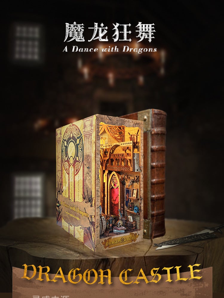 Pastoral Diary Surrounding Assembled Book Stand Student Three-Dimensional Fresh Jigsaw Puzzle Building Blocks Diy Cabin Ornaments - Image 1