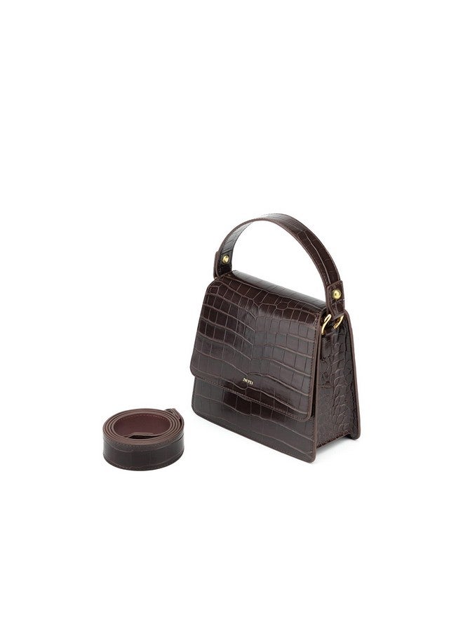 جي دبليو بي حقيبة كروس بودي نسائية من JW PEI بمقبض علوي FAE - بنية اللون - Image 2