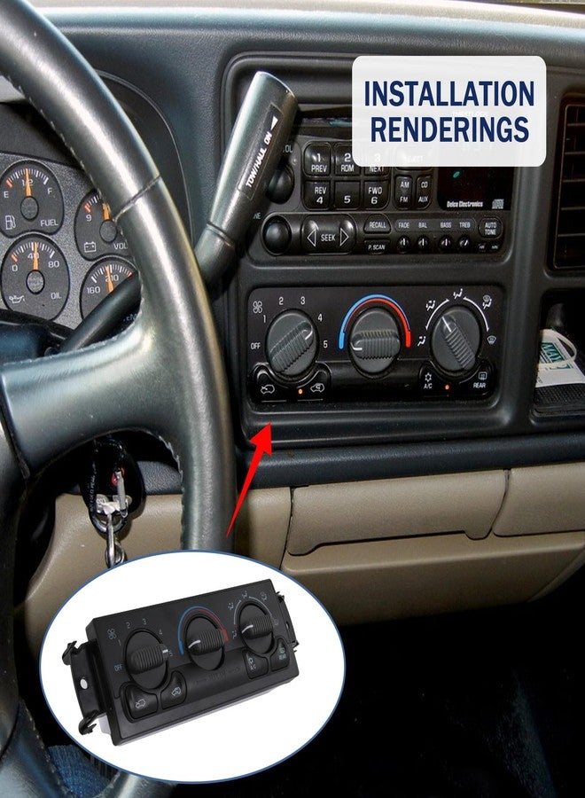 DICMIC وحدة التحكم في المناخ الأمامية DICMIC (مكيف الهواء/السخان) متوافقة مع سيارات شيفروليه سيلفرادو 1500 و2500 وجي إم سي سييرا 1500 و2500 موديلات 1999-2002، وشيفروليه سيلفرادو 1500 HD و2500 HD موديلات 2001-2002. بديل للأرقام: 599-218 و15054697 - Image 4