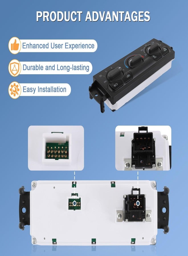 DICMIC وحدة التحكم في المناخ الأمامية DICMIC (مكيف الهواء/السخان) متوافقة مع سيارات شيفروليه سيلفرادو 1500 و2500 وجي إم سي سييرا 1500 و2500 موديلات 1999-2002، وشيفروليه سيلفرادو 1500 HD و2500 HD موديلات 2001-2002. بديل للأرقام: 599-218 و15054697 - Image 5