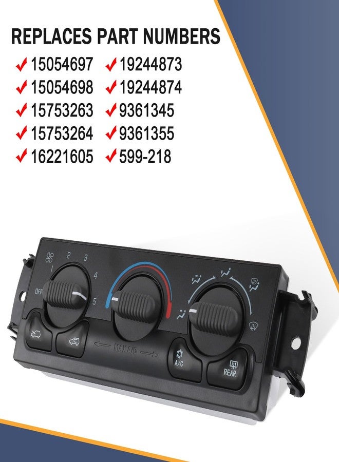 DICMIC وحدة التحكم في المناخ الأمامية DICMIC (مكيف الهواء/السخان) متوافقة مع سيارات شيفروليه سيلفرادو 1500 و2500 وجي إم سي سييرا 1500 و2500 موديلات 1999-2002، وشيفروليه سيلفرادو 1500 HD و2500 HD موديلات 2001-2002. بديل للأرقام: 599-218 و15054697 - Image 3
