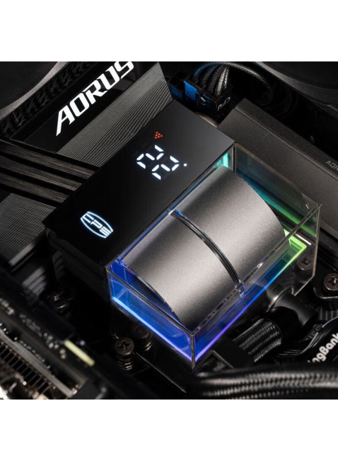 Pccooler Ds360 Black All-in Cpu Liquid Cooler, Temperature Display, Dual-chamber Water Pump, Cnc Aluminum Alloy Pump Housing, Argb Water Block, Supports 1700/am5 - Image 2