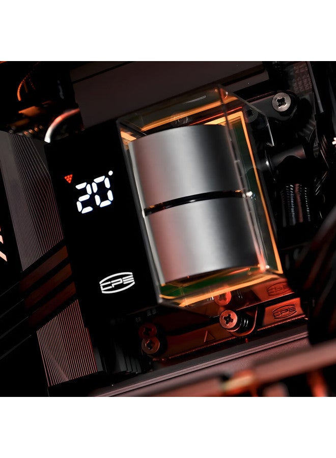 Pccooler Ds360 Black All-in Cpu Liquid Cooler, Temperature Display, Dual-chamber Water Pump, Cnc Aluminum Alloy Pump Housing, Argb Water Block, Supports 1700/am5 - Image 3