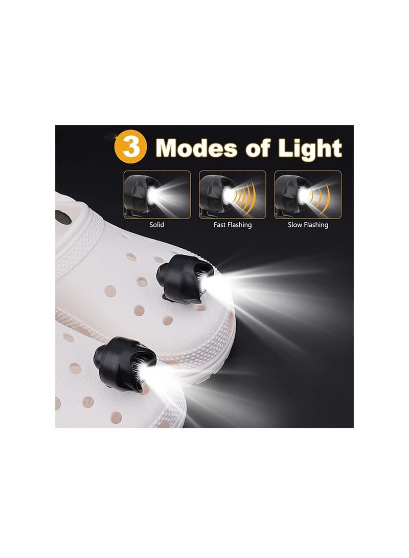 Generic Croc Lights for Shoes Rechargeable/Battery Power 3 Lighting Mode IPX5 Waterproof Crocs Headlights for Shoes Charms Hiking Light - Image 1