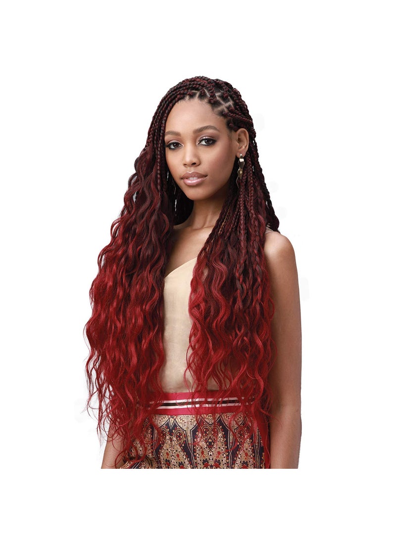 BOBBI BOSS MULTI PACK DEALS Bobbi Boss Synthetic Hair Braids PreFeathered 3X King Tips Body Wave 28 5PACK T1BBUG 