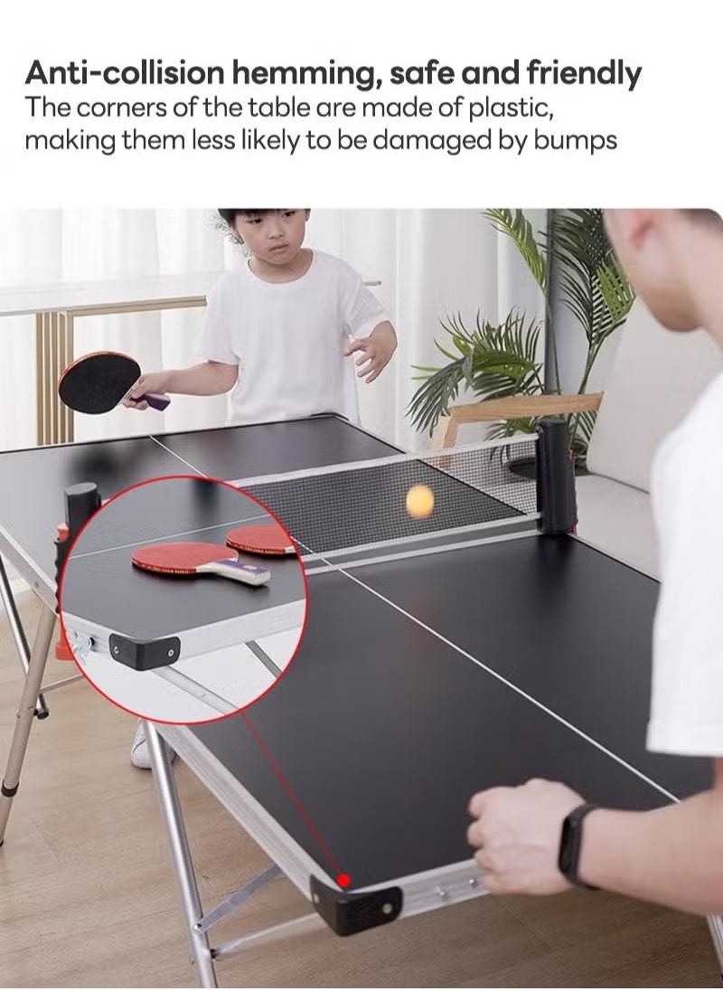 XiuWoo Home Indoor and Outdoor Portable Table Tennis Table, Removable and Foldable Portable Table Tennis Table, Suitable for home and outdoor use, 160*80*55/70CM  - Image 2