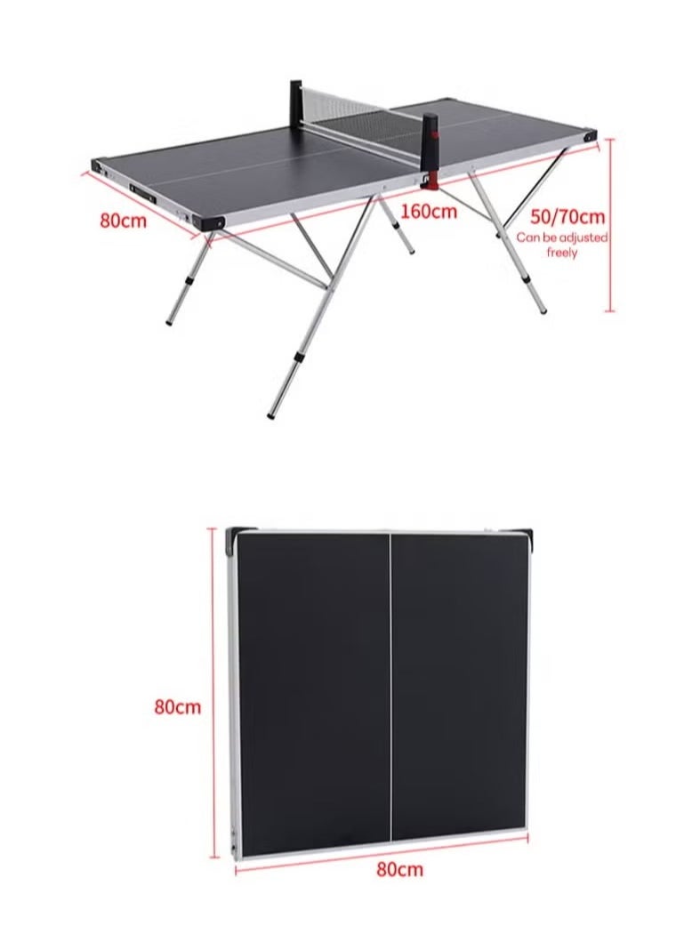 XiuWoo Home Indoor and Outdoor Portable Table Tennis Table, Removable and Foldable Portable Table Tennis Table, Suitable for home and outdoor use, 160*80*55/70CM  - Image 4