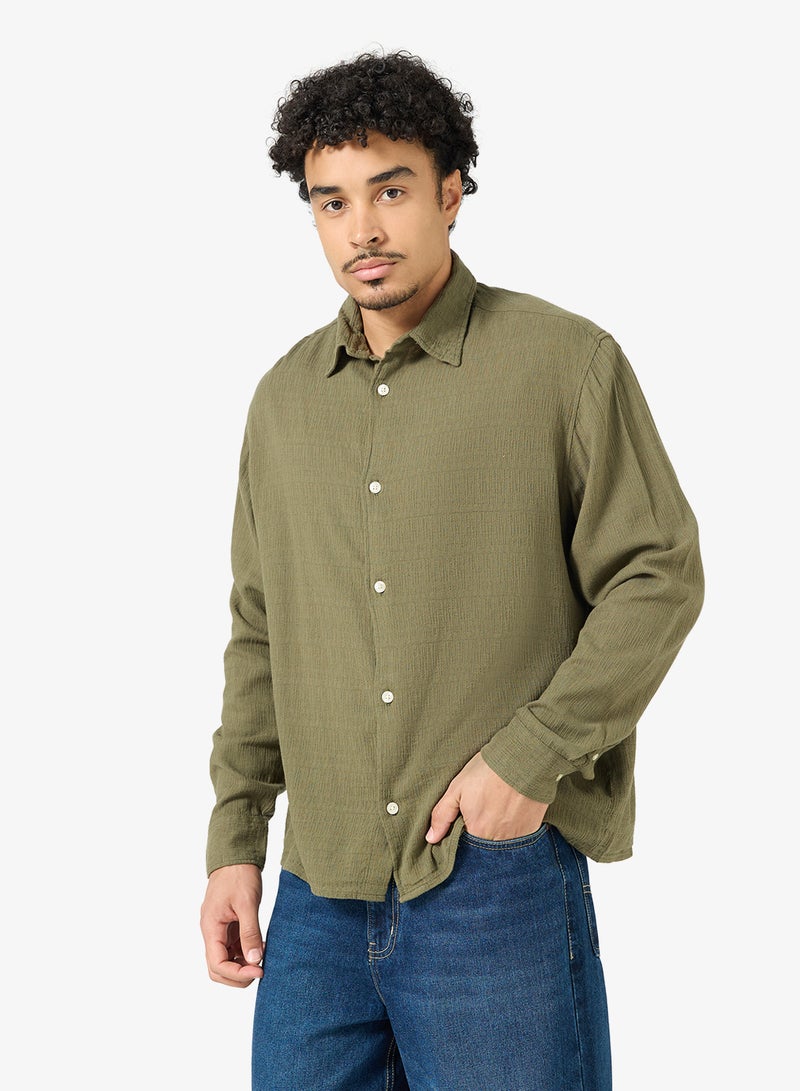 JACK & JONES Jacquard Long Sleeve Shirt - Image 1