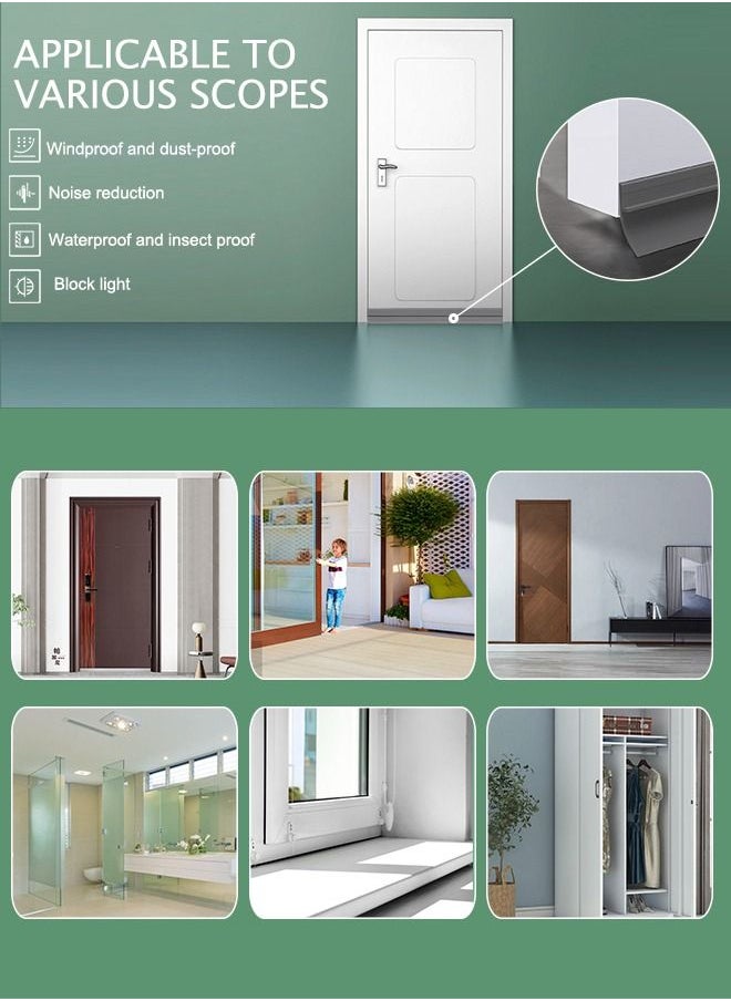URbazaar Door Seal Strip,Door Draft Stopper,Door Guard Insulator Seal for Exterior or Interior Blocker The Door Bottom Slot,Soundproof Weather Stripping,Dust-Proof Door Draft Stopper(90x4cm)  - Image 4