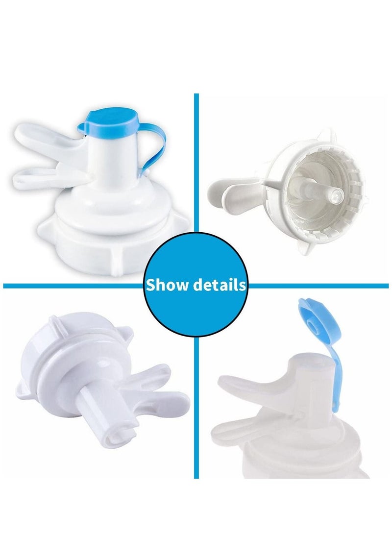 KASTWAVE Water Dispenser Valve for 55mm Crown Top Drinking Bottle, Manual Reusable Water Jug Cap Plastic Device, Includes Lid Dirt Protector Blue (Not Fits for Threaded Crown Tops) - Image 3