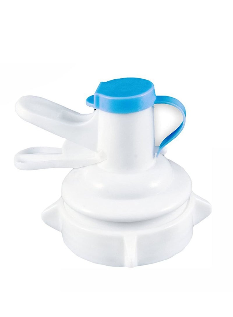 KASTWAVE Water Dispenser Valve for 55mm Crown Top Drinking Bottle, Manual Reusable Water Jug Cap Plastic Device, Includes Lid Dirt Protector Blue (Not Fits for Threaded Crown Tops) - Image 1